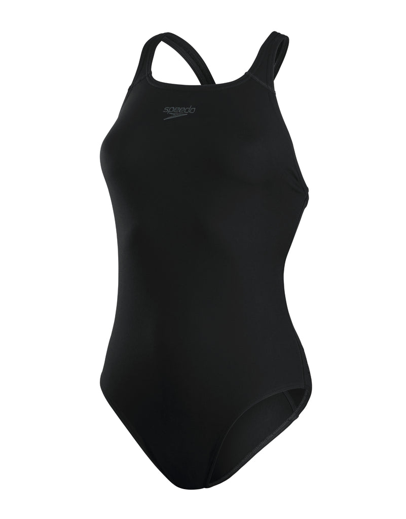 Speedo Endurance Plus Medalist Swimsuit - Black/Plus Size