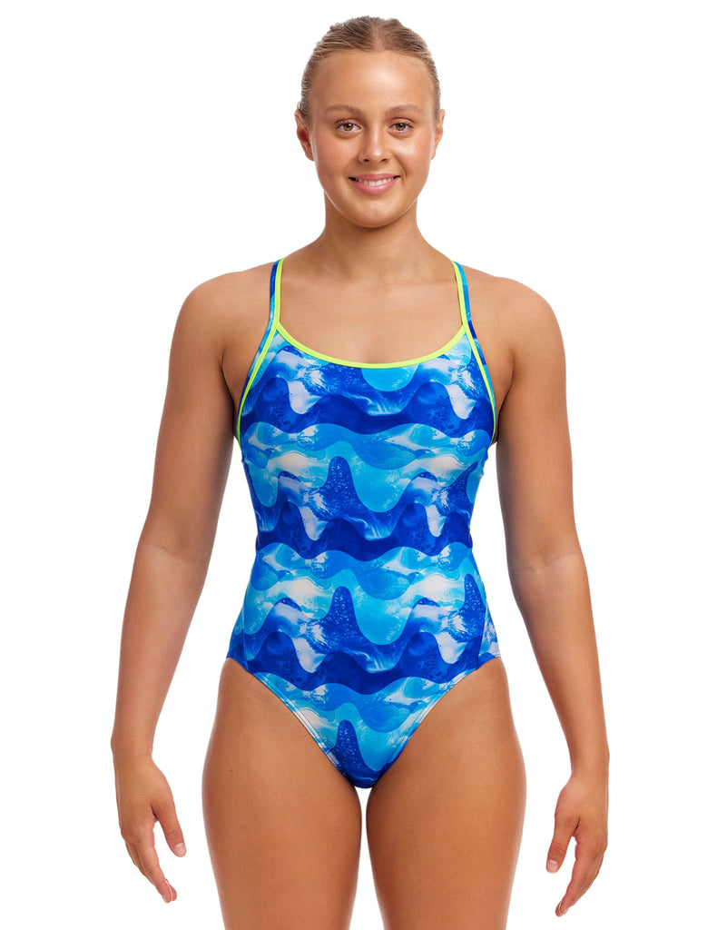 Funkita Sports Bashed Blue Bikini Top Blue