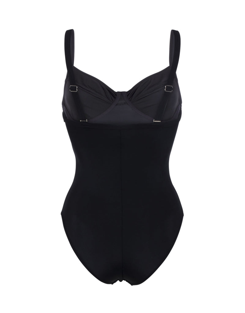 Classic Ruched Swimsuit (Black), FUNFIT