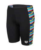 Arena - Boys Racing Stripe Swim Jammer - Black/Multi - Product Front