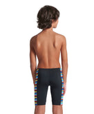 Arena - Boys Racing Stripe Swim Jammer - Black/Multi - Model Back