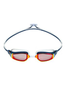 Aqasphere - Fastlane Goggles - Titanium Mirrored Lens - Navy/Red - Product Front