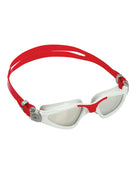 Aquasphere - Kayenne Swim Goggles - Mirrored Lens - White/Red/Silver - Product Front/Left Side