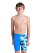 Arena - Boys Logo Graphic Swim Jammer - Blue River/Water - Model Front