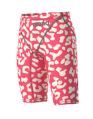 Arena - Limited Edition Boys Powerskin ST NEXT Jammer - Leopard Skin Geranium - Product Front