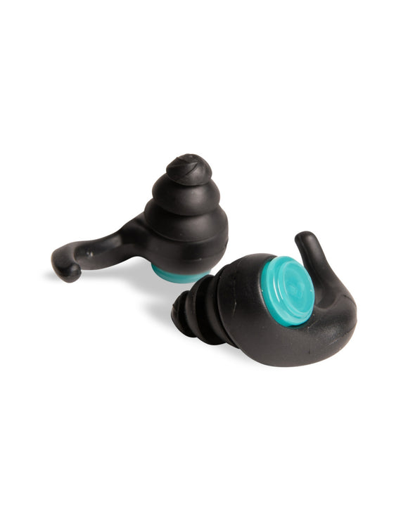 Arena - Junior 3-Ring Form Swim Earplug - Black/Water - Product Front/Side