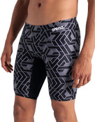 Arena - Escape Swim Jammer - Black/Team - Model Front Close Up