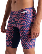 Arena - Escape Swim Jammer - Navy/Team Red - Model Front Close Up