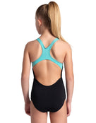 Arena - Girls Reflection Pro Back Swimsuit - Black/Water - Model Back