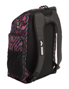 Arena - Spiky III Escape Allover Team 45L Backpack - Navy/Red- Product Back/Side