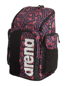 Arena - Spiky III Escape Allover Team 45L Backpack - Navy/Red- Product Front/Side