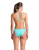 Arena - Team Challenge Solid Swimsuit - Water/Pink - Model Back