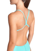 Arena - Team Challenge Solid Swimsuit - Water/Pink - Model Back Close Up