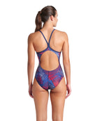 Arena - Team Energy Lightdrop Back Swimsuit - Navy/Team Red - Model Back