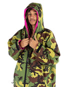 Dryrobe - Advance Long Sleeve Adult Robe - Camouflage Pink - Male Model Close Up