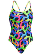 Got Worms Diamond Back Swimsuit - Black/Multi