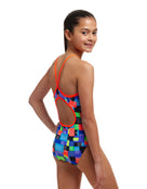 Funkita - Girls Chip Set Diamond Back Swimsuit - Multi - Model Back/Side