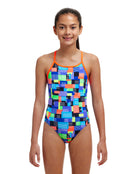 Funkita - Girls Chip Set Diamond Back Swimsuit - Multi - Model Front