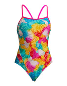 Funkita - Cloudy Colours Single Strap Swimsuit - Blue/Pink - Product Front