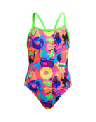 Funkita - Girls Lotsa Pop Single Strap Swimsuit - Pink/Multi - Product Front