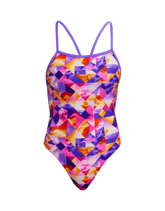 Funkita Ocean Sunset Single Strap Swimsuit - Purple Orange 