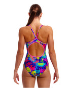 Funkita - Sting Stung Diamond Back Swimsuit - Blue/Multi - Model Back