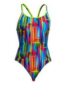 Funkita - The Glitch Diamond Back Swimsuit - Multi - Product Front