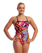 Funkita - Love Flies Strapped In Swimsuit - Multi - Model Front/Side