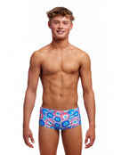 Boys Bundjalung Blue Sidewinder Swim Trunks - Blue/Pink