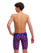 Funky Trunks - Boys Flash Swim Training Jammer - Blue/Red - Model Back