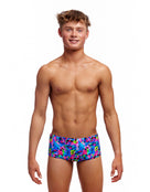 Funky Trunks - Boys Funk & Blues Sidewinder Swim Trunks - Model Front