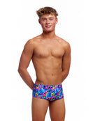 Funky Trunks - Boys Funk & Blues Sidewinder Swim Trunks - Model Front/Side