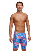 Funky Trunks - Mens Bundjalung Blue Swim Training Jammers - Blue/Pink - Model Front