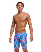 Funky Trunks - Mens Bundjalung Blue Swim Training Jammers - Blue/Pink - Model Side