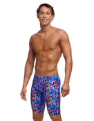 Funky Trunks - Mens Funk & Blues Swim Training Jammers - Multi - Model Side