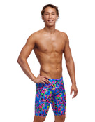 Funky Trunks - Mens Funk & Blues Swim Training Jammers - Multi - Model Side with Pose