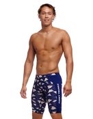 Funky Trunks - Mens Paper Plain Swim Training Jammers - Blue - Model Side