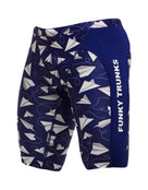 Funky Trunks - Mens Paper Plain Swim Training Jammers - Blue - Product Front