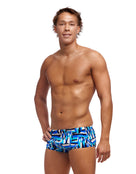 Funky Trunks - Mens Polar Caps Sidewinder Trunks - Blue - Model Front/Side