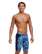 Funky Trunks - Mens Polar Caps Swim Training Jammers - Blue - Model Side