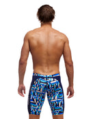 Funky Trunks - Mens Polar Caps Swim Training Jammers - Blue - Model Back