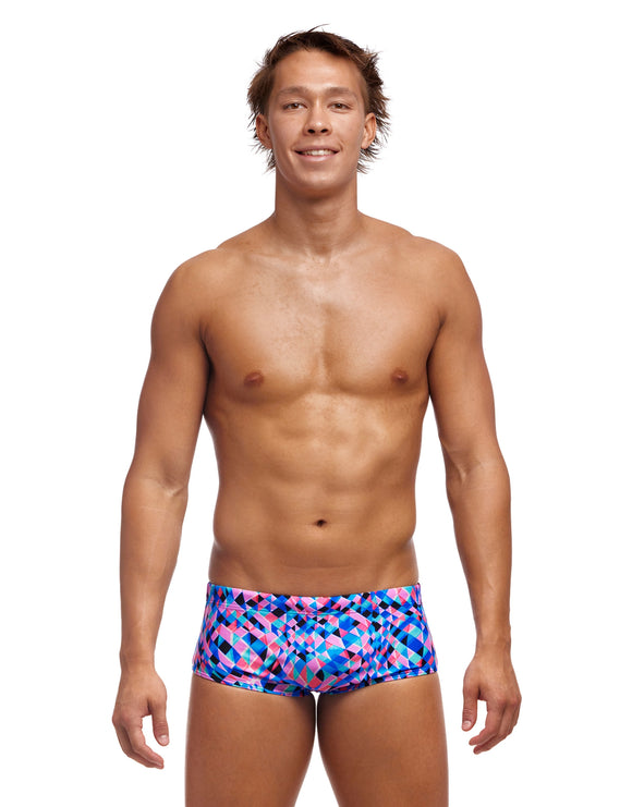 Funky Trunks - Mens Warp Tour Sidewinder Trunks - Blue - Model Front