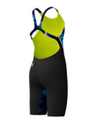 Speedo - Girls Endurance+ Max Open Back Kneeskin - Black/Multi - Product Back/Side