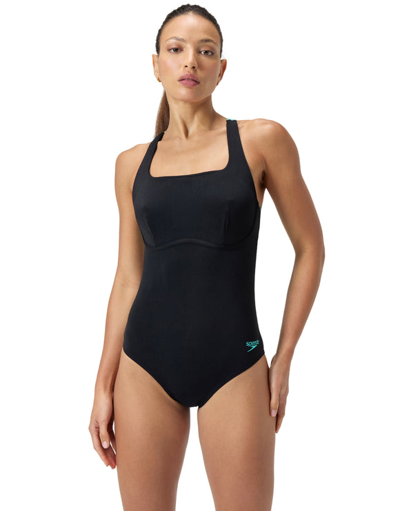 Speedo-SP-800371300334-SpeedoFlexBandSwimsuitwithSwimBra-Black_Turquoise-AF_Simply-Swim