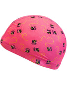 SW-fabric-patterned-swimcaps-junior-Bees-pink-Simply-Swim