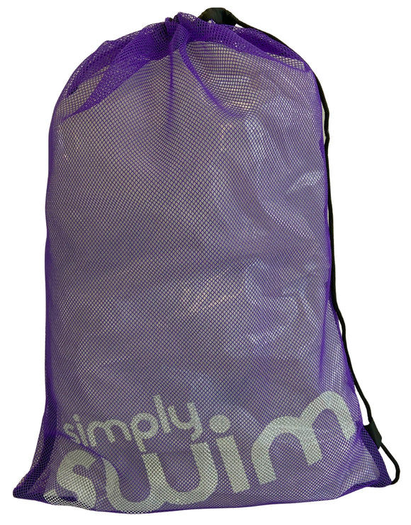 Simply-swim-purple-front-mesh-bag