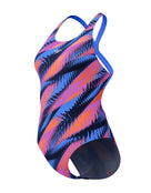 Speedo - Allover Digital Powerback Swimsuit - Blue/Multi - Product Front