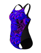 Speedo - Allover Digital Recordbreaker Swimsuit - Blue/Black - Product Front/Side