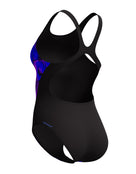 Speedo - Allover Digital Recordbreaker Swimsuit - Blue/Black - Product Back/Side