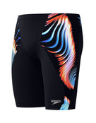 Allover Digital V-Cut Swim Jammer - Black/Multi